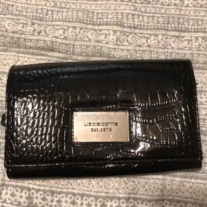 Liz Claiborne Black patent leather wallet